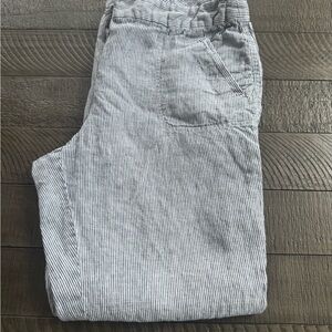 Chico's blue and white striped Monochrome Linen Trousers